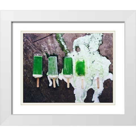 Ten Minutes White Modern Wood Framed Art Print with Double Matting by Karina, Aleksandrova