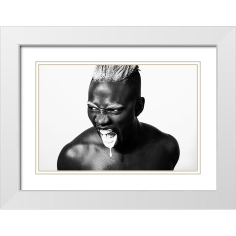 Scream White Modern Wood Framed Art Print with Double Matting by Clemen, Rod