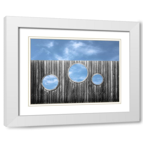 4 Different Ways To Look At The Sky. White Modern Wood Framed Art Print with Double Matting by Verschelden, Harry