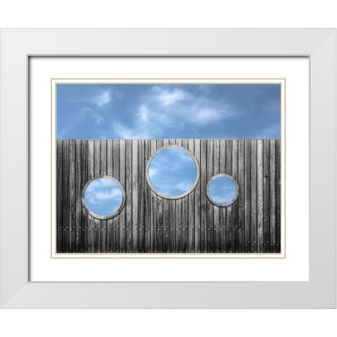 4 Different Ways To Look At The Sky. White Modern Wood Framed Art Print with Double Matting by Verschelden, Harry