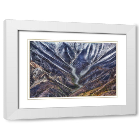 Untitled White Modern Wood Framed Art Print with Double Matting by Chopra, Atul