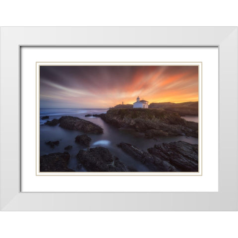 Virxe Do Porto Ii White Modern Wood Framed Art Print with Double Matting by F. Turienzo, Carlos