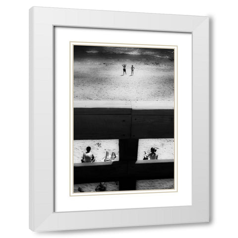 An Ocean Between Our Thoughts White Modern Wood Framed Art Print with Double Matting by Correia, Rui