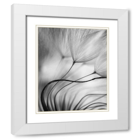 Lean On Me White Modern Wood Framed Art Print with Double Matting by Or, Keren