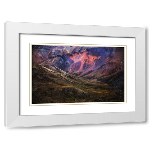 Untitled White Modern Wood Framed Art Print with Double Matting by Chopra, Atul