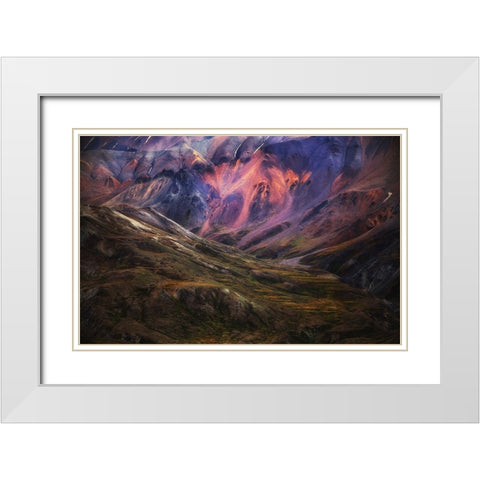 Untitled White Modern Wood Framed Art Print with Double Matting by Chopra, Atul