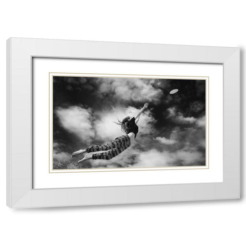 Yes You Can White Modern Wood Framed Art Print with Double Matting by Salgado Gispert, Gloria