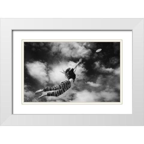 Yes You Can White Modern Wood Framed Art Print with Double Matting by Salgado Gispert, Gloria