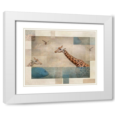 Fantasy.... White Modern Wood Framed Art Print with Double Matting by Van Deelen, Ellen
