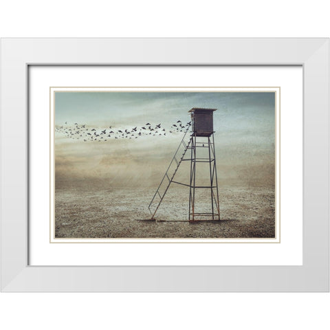 Go To Nature White Modern Wood Framed Art Print with Double Matting by Almawash, Sulaiman