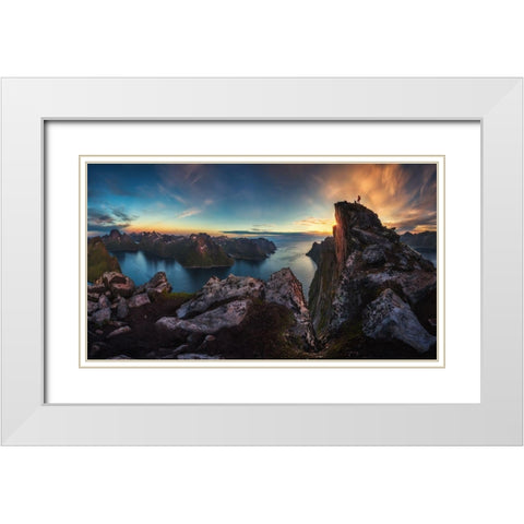The Vista White Modern Wood Framed Art Print with Double Matting by Nicholas Roemmelt, Dr.