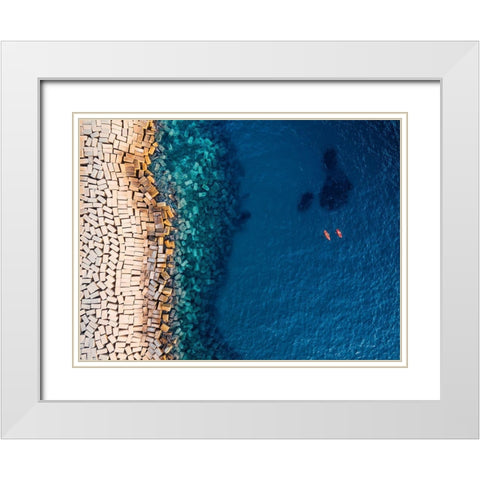From Above Ii White Modern Wood Framed Art Print with Double Matting by Carrillo Lopez, Antonio