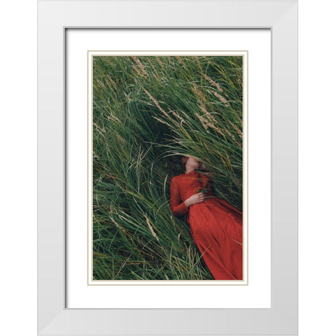 * White Modern Wood Framed Art Print with Double Matting by Barantseva, Olga
