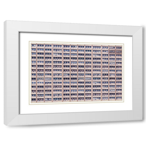 Their Home White Modern Wood Framed Art Print with Double Matting by Her, Heung-mu