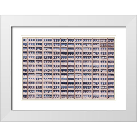 Their Home White Modern Wood Framed Art Print with Double Matting by Her, Heung-mu