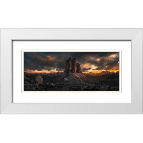 _^^^_ White Modern Wood Framed Art Print with Double Matting by Martin Castan, David