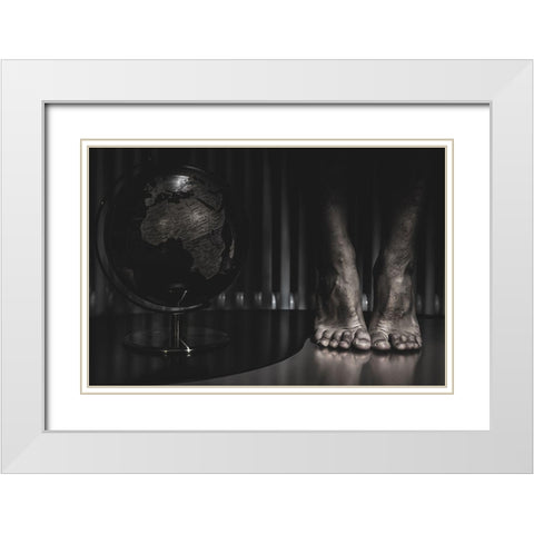 The Last Jump White Modern Wood Framed Art Print with Double Matting by Mele, Daniele
