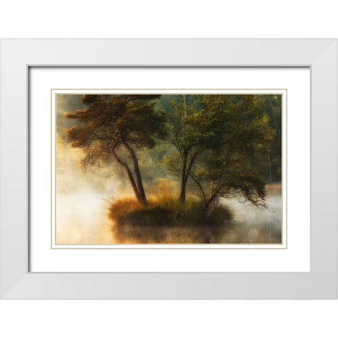 Lonely Island White Modern Wood Framed Art Print with Double Matting by van Dongen, Anton