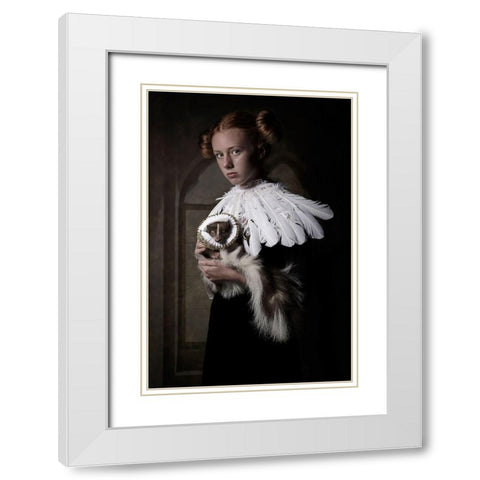 My Sweet Skunk Friens White Modern Wood Framed Art Print with Double Matting by Kayen-Mouthaan, Carola