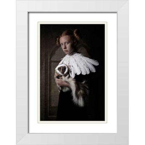 My Sweet Skunk Friens White Modern Wood Framed Art Print with Double Matting by Kayen-Mouthaan, Carola