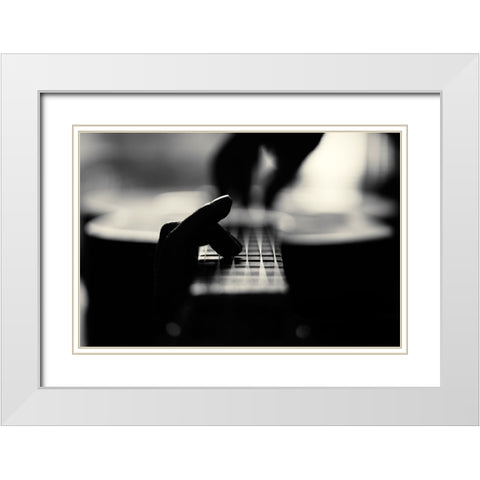 Self Portrait White Modern Wood Framed Art Print with Double Matting by Garci, Xavier