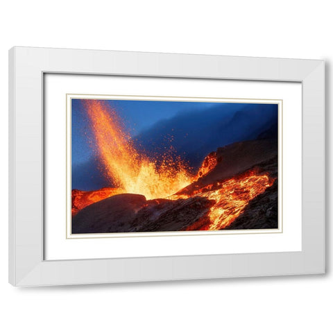 Hot Landscape White Modern Wood Framed Art Print with Double Matting by Gabriel, Barathieu