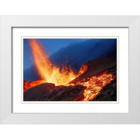 Hot Landscape White Modern Wood Framed Art Print with Double Matting by Gabriel, Barathieu