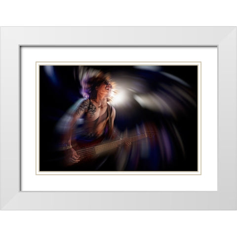 Untitled White Modern Wood Framed Art Print with Double Matting by Nakamatsu, Kenji