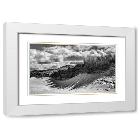 Dunes In Donegal White Modern Wood Framed Art Print with Double Matting by Lee Miller, Alan