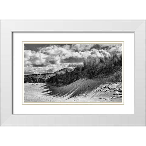 Dunes In Donegal White Modern Wood Framed Art Print with Double Matting by Lee Miller, Alan