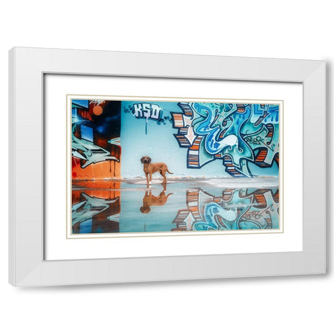 To Understand Blue You Must First Understand Yellow And Orangea?Â (Vincent Van Gogh) White Modern Wood Framed Art Print with Double Matting by Willers, Heike