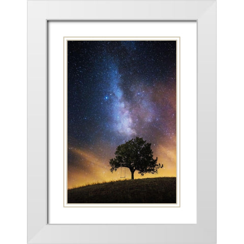 The Dreamers Seat White Modern Wood Framed Art Print with Double Matting by Ildza, Lukas