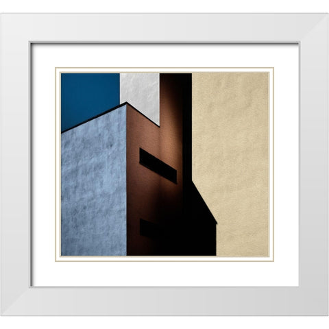 Cool-Warm Mix. White Modern Wood Framed Art Print with Double Matting by Verschelden, Harry