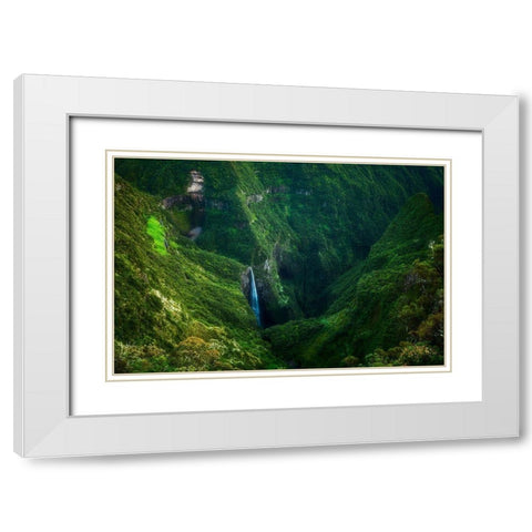 Trou De Fer White Modern Wood Framed Art Print with Double Matting by Gabriel, Barathieu