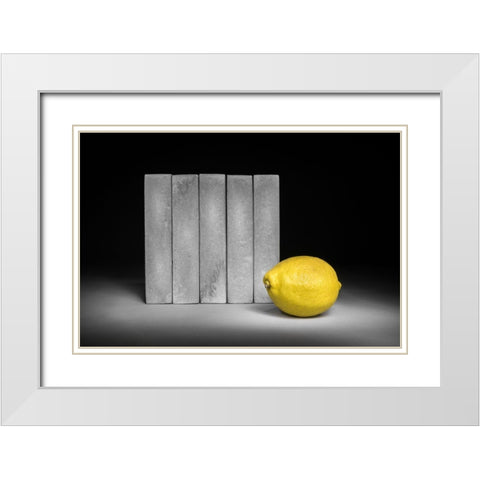 The Wall White Modern Wood Framed Art Print with Double Matting by Verot, Christophe