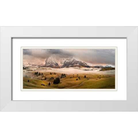 Dolomites Myths White Modern Wood Framed Art Print with Double Matting by Kuric Ep, Marian