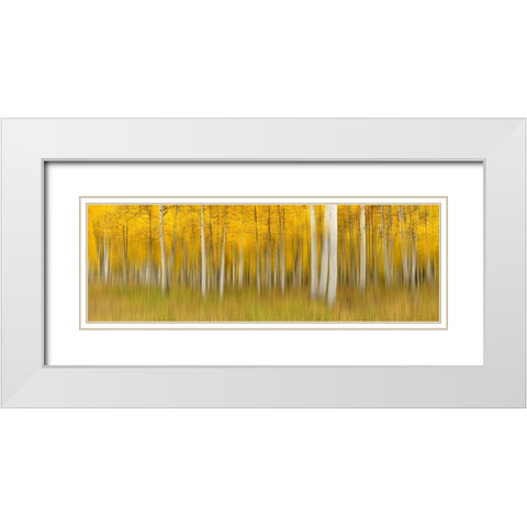 Autumn Dream White Modern Wood Framed Art Print with Double Matting by Xu, Mei