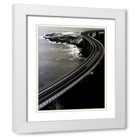 Red One Goes Faster. White Modern Wood Framed Art Print with Double Matting by Krawczyk, Andrzej