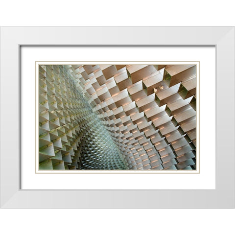 Serpentine White Modern Wood Framed Art Print with Double Matting by Wride, Linda