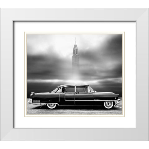 A Crack In The World White Modern Wood Framed Art Print with Double Matting by Butterworth, Larry