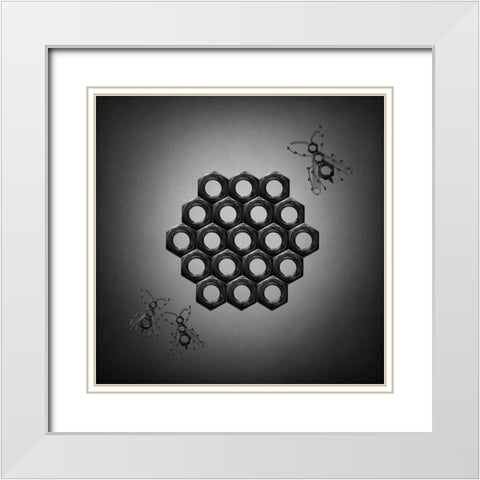 The Beehive White Modern Wood Framed Art Print with Double Matting by Ivanova, Victoria