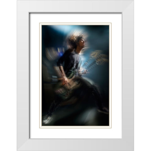 Untitled White Modern Wood Framed Art Print with Double Matting by Nakamatsu, Kenji