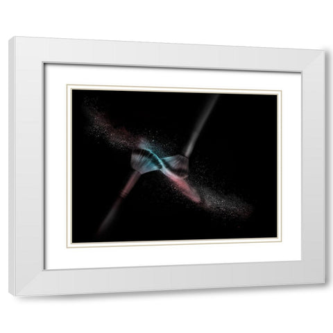 Brushes White Modern Wood Framed Art Print with Double Matting by Reindl, Doris