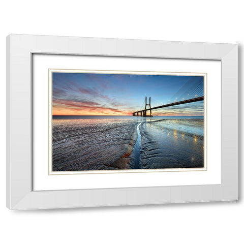 Follow Your Way White Modern Wood Framed Art Print with Double Matting by Roxo, Alvaro