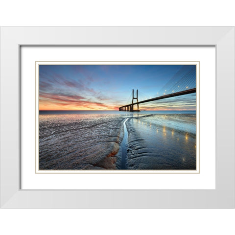 Follow Your Way White Modern Wood Framed Art Print with Double Matting by Roxo, Alvaro