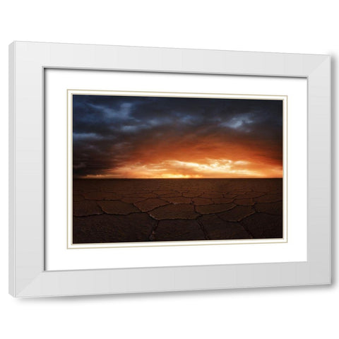 Uyuni White Modern Wood Framed Art Print with Double Matting by Anton, Rostovskiy