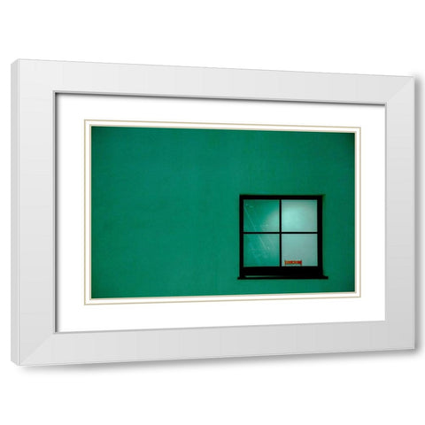 Untitled White Modern Wood Framed Art Print with Double Matting by Schuster, Inge