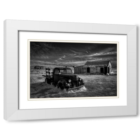 No More Gold... White Modern Wood Framed Art Print with Double Matting by Darby, Rob