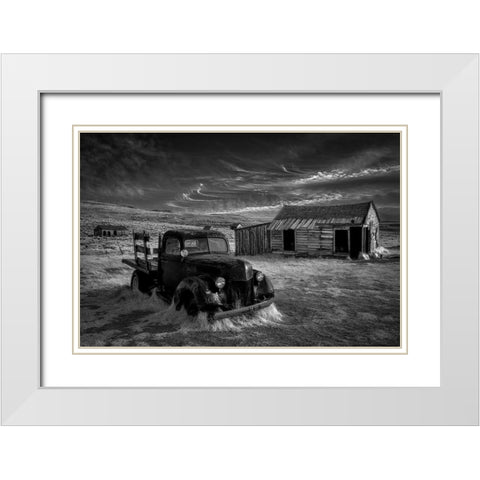 No More Gold... White Modern Wood Framed Art Print with Double Matting by Darby, Rob