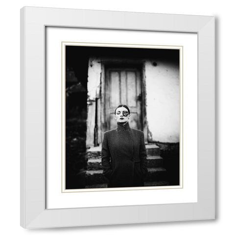 Untitled White Modern Wood Framed Art Print with Double Matting by Jovanovic, Koki